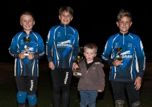 Suffolk GP U11 2017: Charlie Parr, Noah Woodhouse, Torsten Jolly. Photo: Andrew Parr