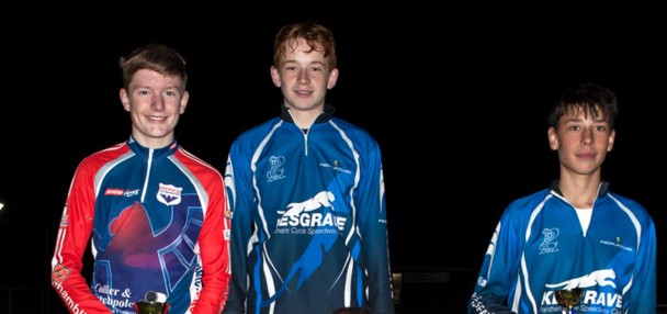 Suffolk GP U15 2017: Ben Clarke, Lewis Brinkhoff, Jake Vincent. Photo: Andrew Parr