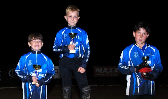 Suffolk GP U9 2017: Luca Woodhouse, Ryker Jolly, Magnus Vincent. Photo: Andrew Parr